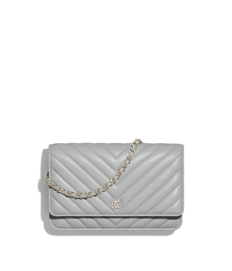 chanel gray boy wallet on chain|chanel classic wallet on chain.